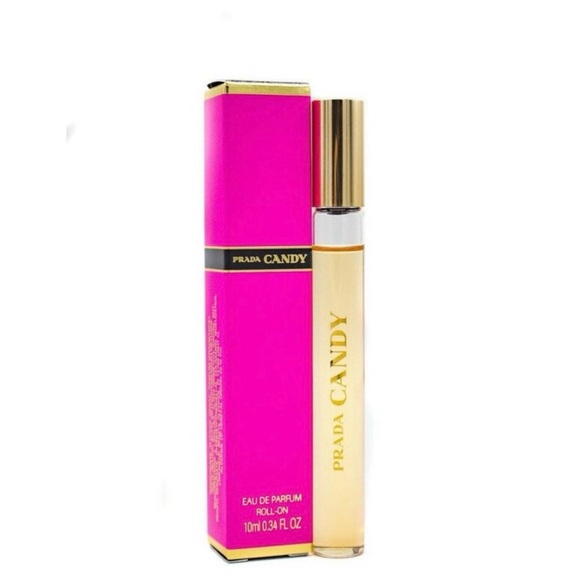 Prada Candy Roll-On with Pink and Gold Accents